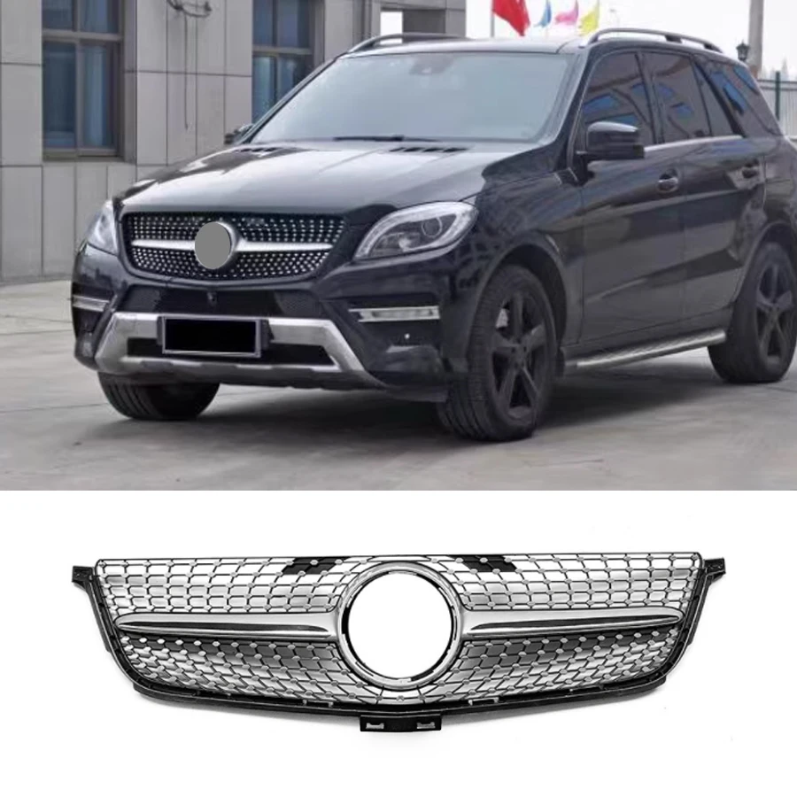 Griglia Paraurti Anteriore Cappa Tuning Racing Grill Per Mercedes-Benz Classe Ml W166 Ml300 Ml320 Ml350 Ml40 Ml450 2012-2015 Griglie Abs