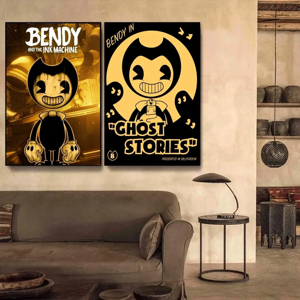 Gioco B-Bendy E I-Ink Machines Poster Fai Da Te Carta Kraft Vintage Wall Art Painting Study Stickers Big Szie Wall Painting
