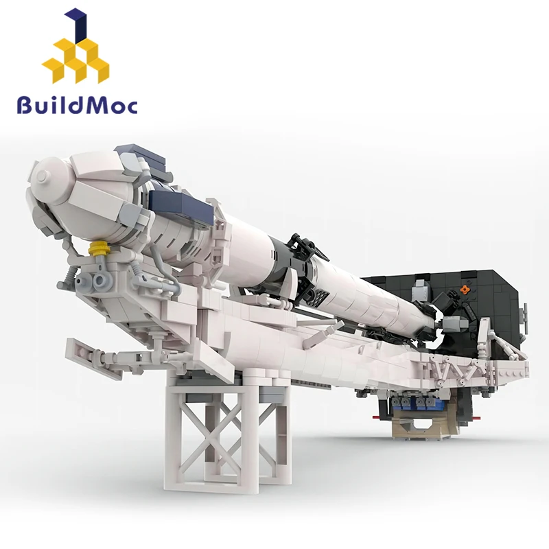 Buildmoc 1:110 Scala Space X Falcons 9 Transporter Erector Building Block Model Set Launch Vehicle Rocket Brick Toy Kids Gfit