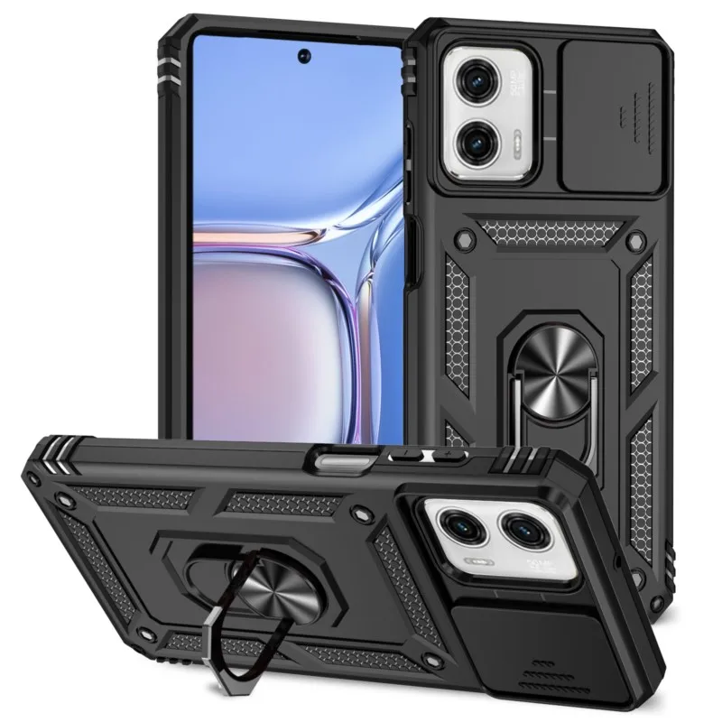 Per Motorola Moto G Power 2023 Cover Per Moto G Power 2023 Case Coque Fundas Slide Lens Magnet Holder Paraurti Posteriore