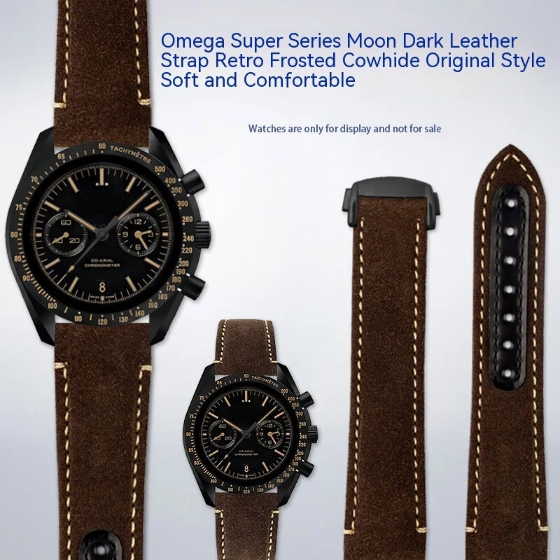 Cinturino In Pelle Curva Da 21Mm Per Omega Speedmaster 311.92.44 Cinturino Per Orologio Anteriore In Pelle Vintage Accessori Per Uomo Marrone