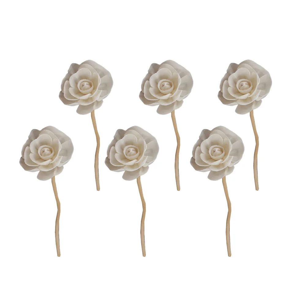 6 Pezzi Rattan Sola Flower Reed Sticks Diffusore Di Profumo Olio Essenziale Viti In Legno