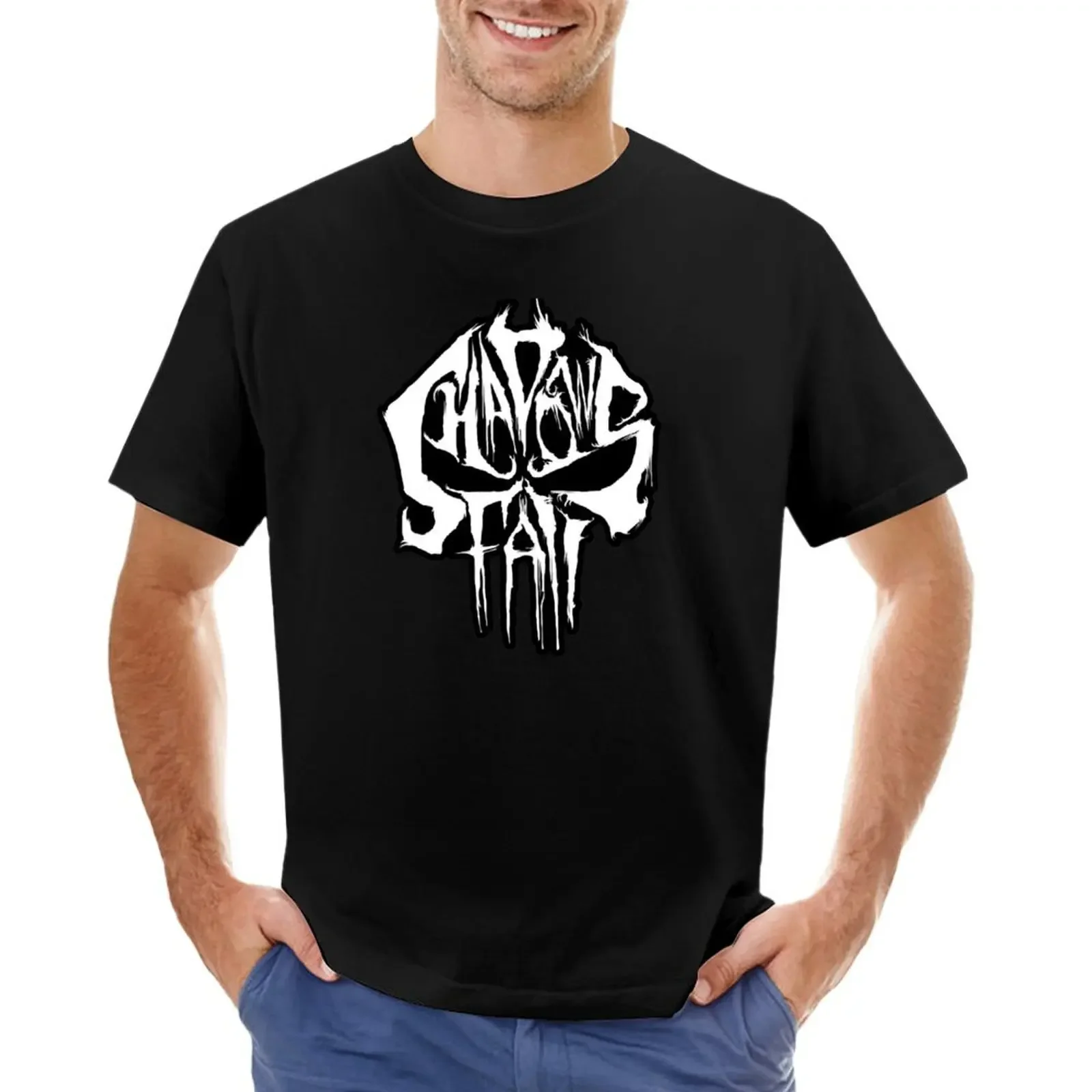 Shadows Skull Symbol T-Shirt Kawaii Clothes Vintage Clothes Graphics Men Clothes