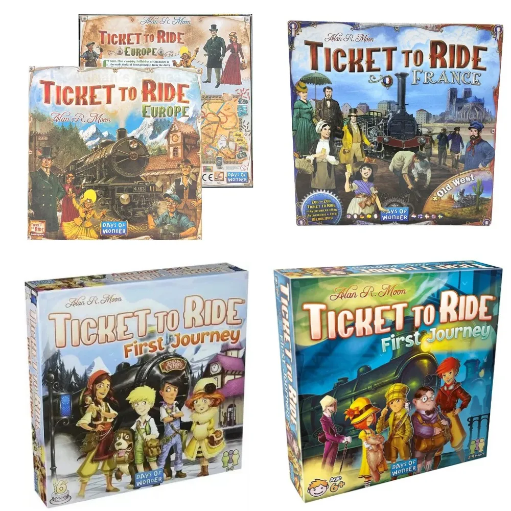 Giochi Da Tavolo Ticket To Ride Series Euro First Journey Genuine Dobble Multiplayer Family Friends Party Play Cards Game Collection