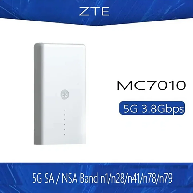 Nuovo Zte Mc7010 5G/4G Cpe Router Wireless Mobile Portatile Wifi Scheda Di Rete Wireless Scheda Auto Illimitata Zte 5G Outdoor Cpe