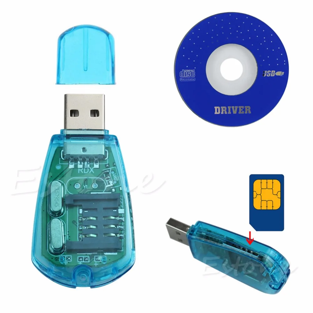 1 Pc Usb Cellulare Standard Di Sim Card Reader Cloner Writer Copia Backup Di Sms Gsm Cdma + Cd Ad Alta Velocità