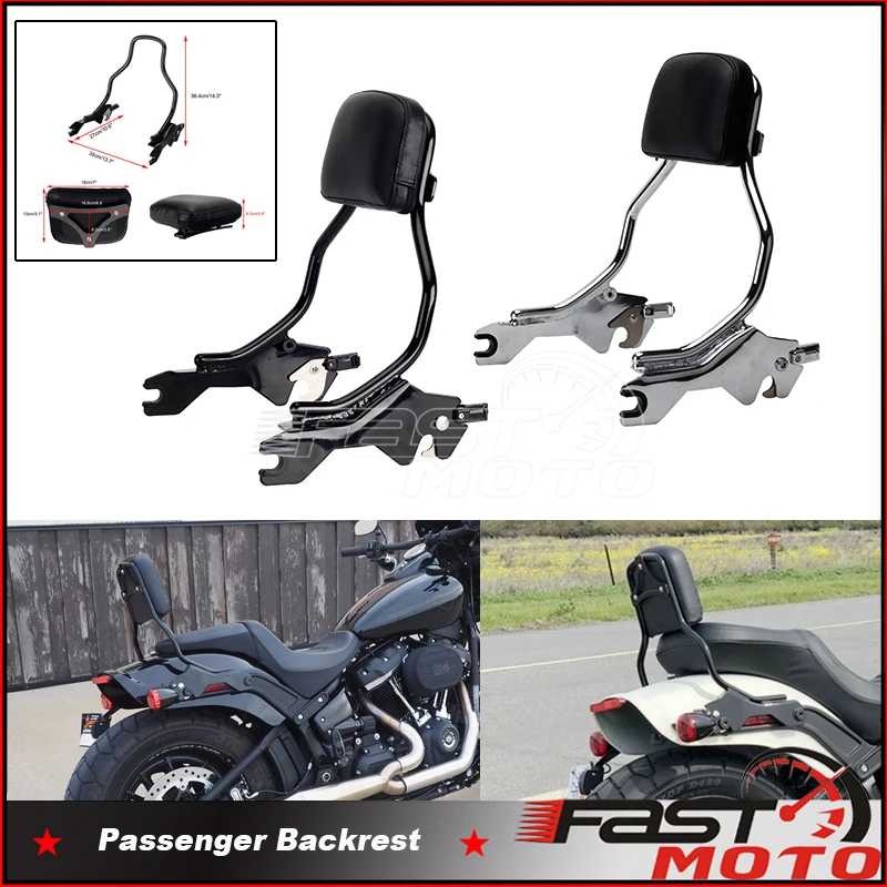 Sissy Bar Schienale Verticale Pad Per Harley Softail Fat Bob Fxfb 114 Fxfbs 2018-2021 2020 Moto Sissy Bar Staccabile Schienale