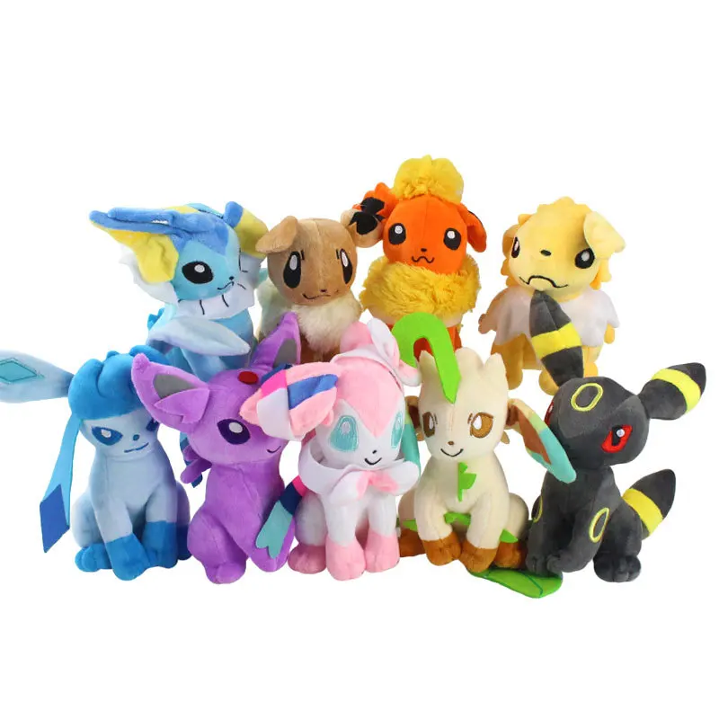 Pokemon Peluche Eevee Evolution Peluche Flareon Vaporeon Jolteon Espeon Umbreon Glaceon Leafeon Sylvion Doll Gifts