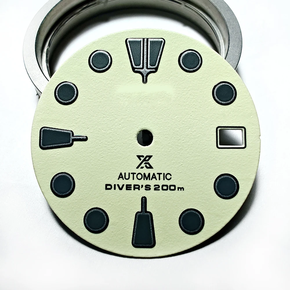 Tonno In Scatola Sbbn031 Quadrante Dell'Orologio Modificato Per Seiko 4R/Nh35A/36 Movimento Per Tutta La Luce Notturna Calendario Singolo Letterale Do