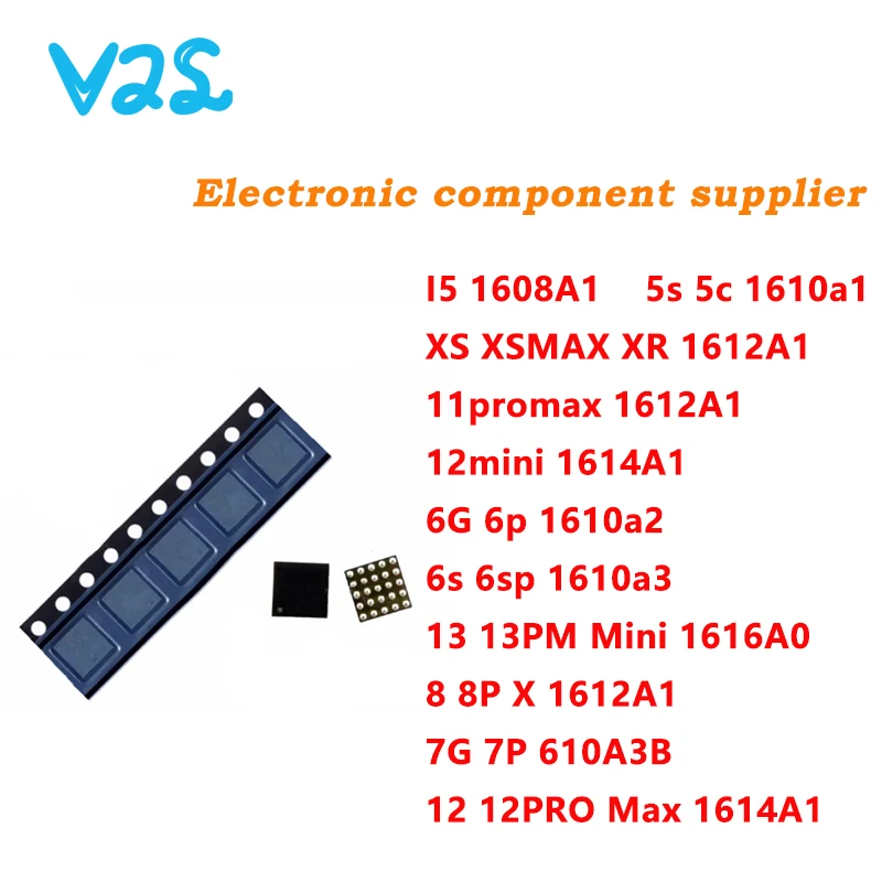 100% Nuovo 1614 A1 1608 A1 1610 A1 1610 A2 1610 A3 610 A3B 1612 A1 Per Iphone 5S 5C 6 6 Plus 6S 6Splus 7 7Plus 8 8Plus Caricatore Usb Bga