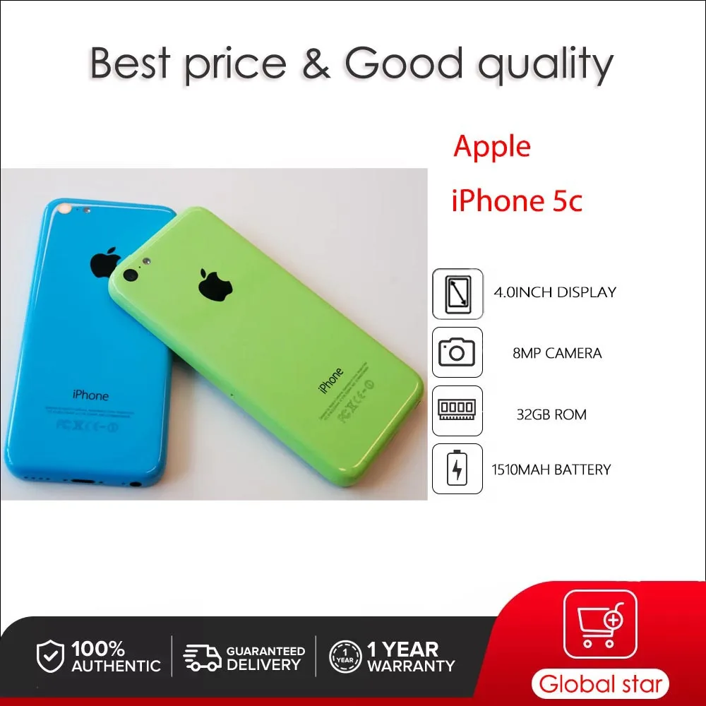 Originale Apple Iphone 5C Sbloccato Usato Ios A6 4.0 "8/16/32Gb Rom Cellulare 8Mp Smartphone