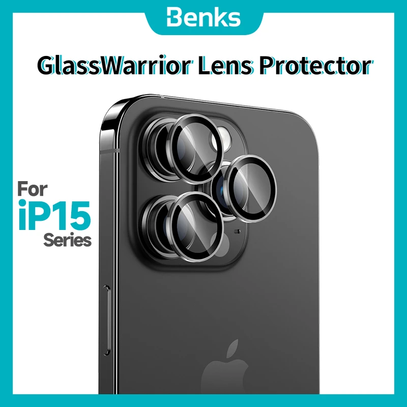 Benks Glasswarrior Lens Protector Per Iphone 15 Pro Max Pellicola Protettiva Per Fotocamera Posteriore Corning Glass Copertura Per Obiettivo All-Inclu