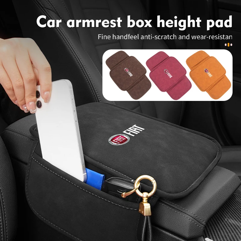 Tappetino Per Bracciolo Auto In Pelle Tappetino Portaoggetti Per Console Centrale Per Fiat 500 Grande Punto Uno Tipo Stilo Palio Astra Bravo