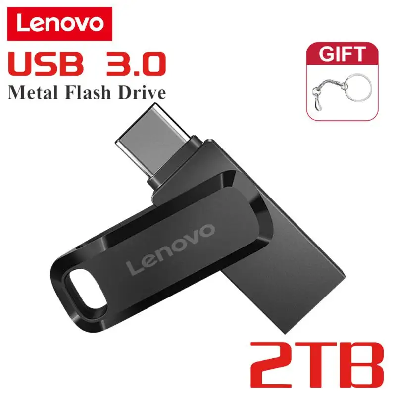 Lenovo Usb Flash Drive 2Tb Usb3.0 Tipo C Interfaccia Pen Drive Di Capacità Reale 1 Tb Memoria Usb Disco Flash Ad Alta Velocità Per Laptop/Pc