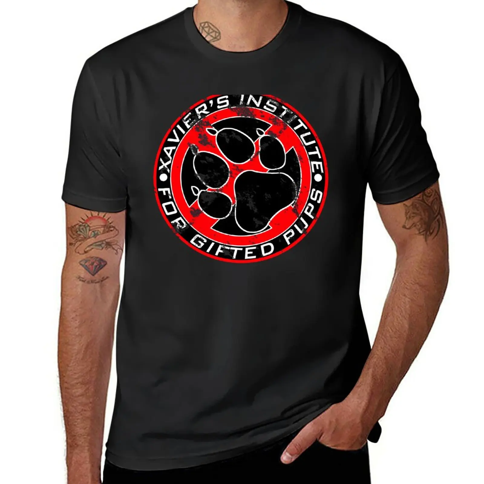 New X-Pup (Distressed) T-Shirt Anime Clothes Plus Size T-Shirt T-Shirt Short Abbigliamento Da Uomo