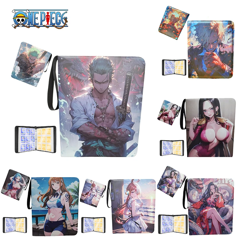 900Pcs Anime One Piece Card Album Book Ad Alta Capacità 9 Grid Holes Binder Storage Zipper Book Game Trading Card Collectors Gift