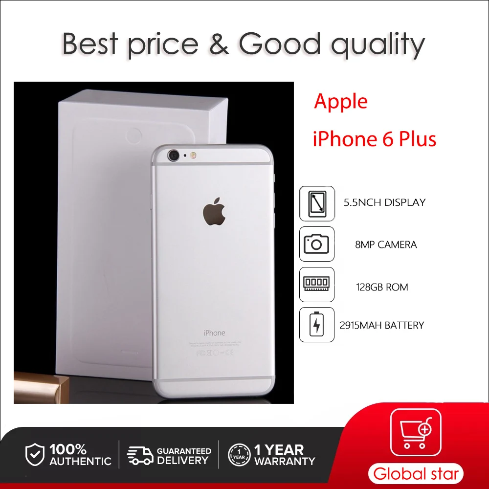 Originale Apple Iphone 6 Plus Sbloccato Usato Ios A8 5.5 "16/64/128Gb Rom Cellulare 8Mp Smartphone Con Impronte Digitali