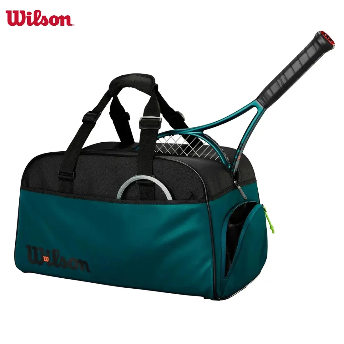 Wilson Blade Super Tour V9 2024 Verde Smeraldo Piccolo Borsone Borsa Per Racchetta Da Tennis Borsa Da Tennis Per Torneo Di Campo Max Per 2 Pezzi Racch