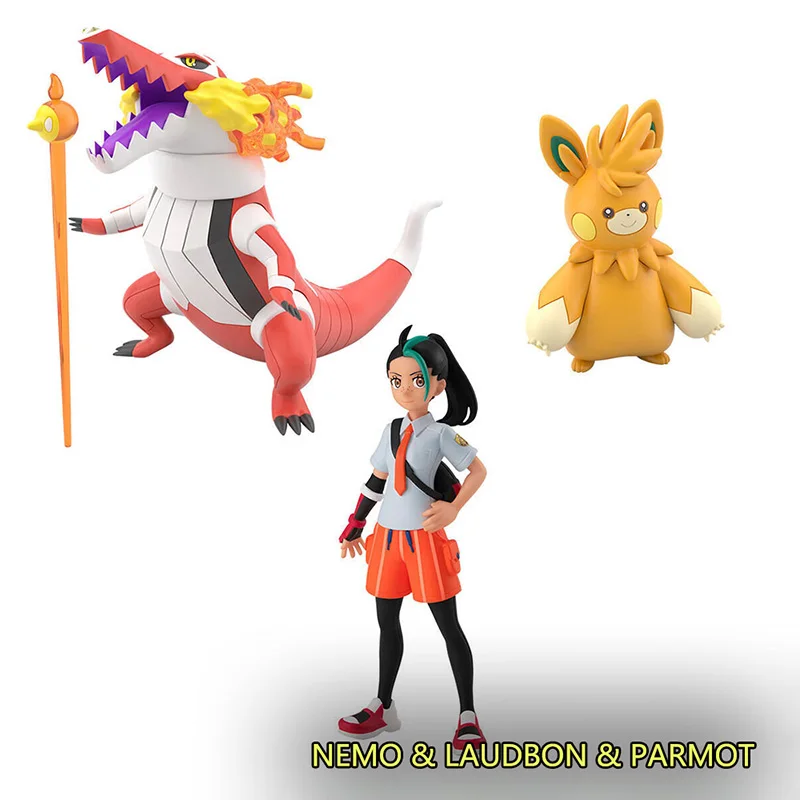 Genuine Bandai Pokemon Scale World Scarlet And Violet Nemona Pawmot Skeledige Figure Model Toy Gift
