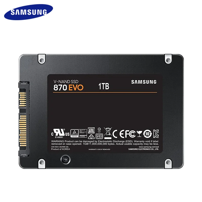 Samsung 870 Evo Sata Ssd Solid State Drive 2.5 ''Disco Rigido Sata Interno 250Gb 500Gb 1Tb 2Tb 4Tb Disco Rigido Per Laptop Desktop