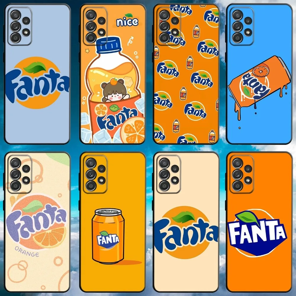 F-Fantas Drinks Custodia Per Telefono Uva Per Samsung S21,S22 Ultra,S20,S30 Plus,S22 Plus,S23,S30 Ultra 5G Soft Black Cover
