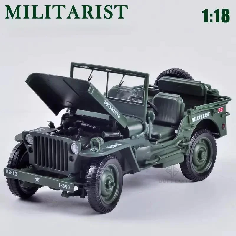 1:18 Jeep Lega Diecast Tactical Military Toy Car Model Old World War Ii Willis Military Metal Vehicles Regali Per Bambini