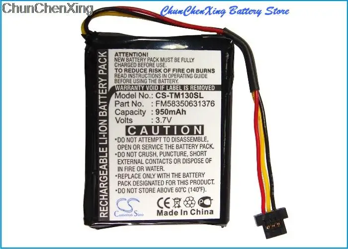 Cameron Sino 950Mah Batteria Muslimb, Vf2 Per Tomtom One 125, One 130, One 130S