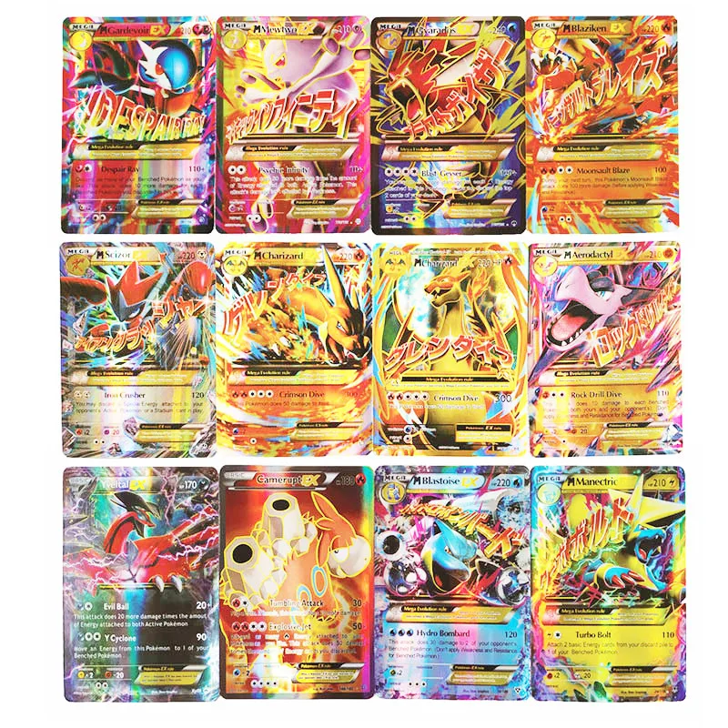 Pokemon Shining Cards 100/200Pcs Gx Mega Game Battle Game Regalo Di Compleanno Per Bambini