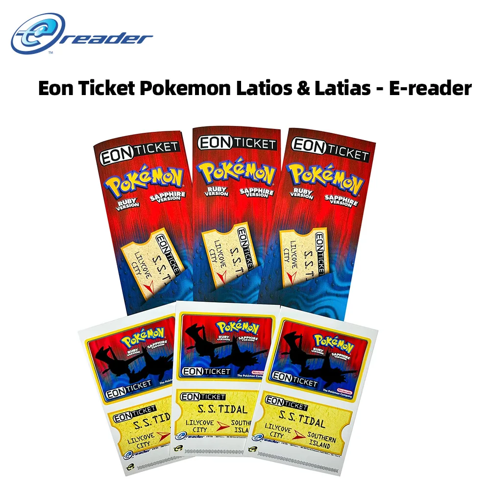 Gba Card Pokemon Ruby E Sapphire Ticket Nintendo E-Reader E Card Reader