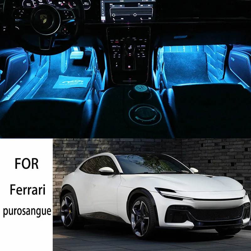 Per Ferrari-Purogangue Led Car Interior Ambient Foot Light Atmosphere Lampade Decorative Decorazione Per Feste Luci Strisce Al Neon