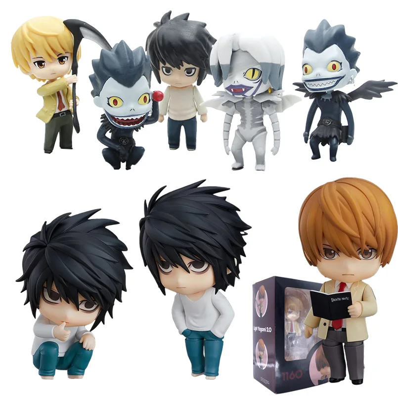 5 Pz/Set Q Anime Death Note Figure 1200 # L Lawliet Action Figure Death Note 1160 # Yagami Light Death Lawliet Figurine