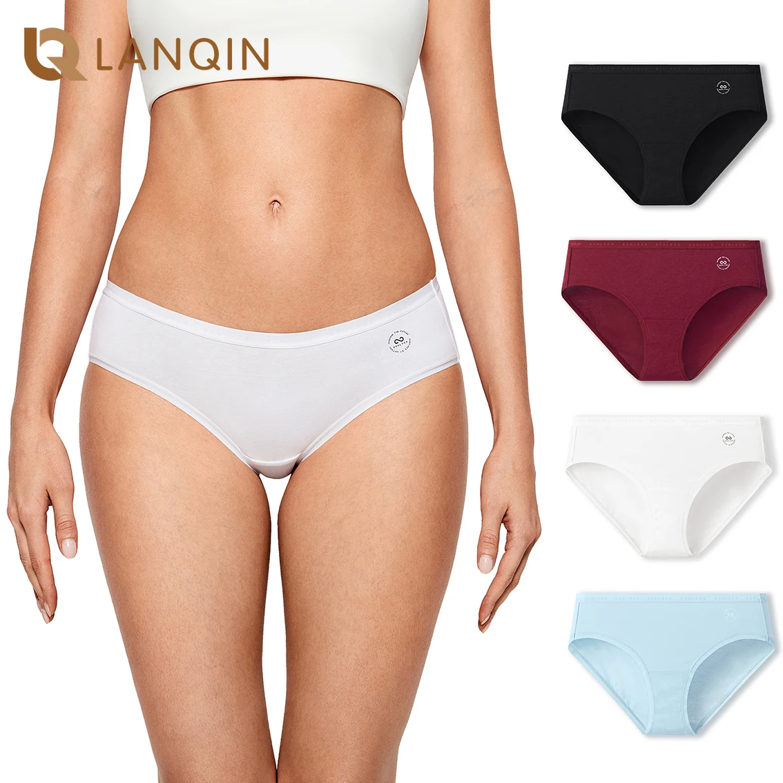 Confezione Da 4 Mutandine Di Cotone Intimo Da Donna Natrelax Mutandine A Vita Bassa Da Donna Senza Etichetta Mutandine A Vita Bassa Soft Solid Xs S M 