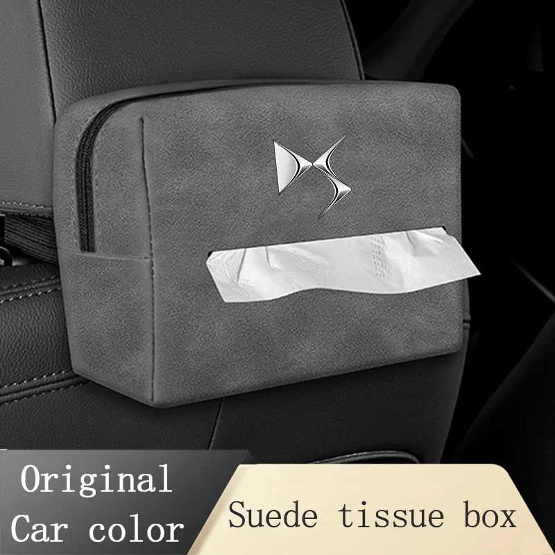 Per Ds Spirit Ds3 Ds4 Ds4S Ds5 Ds 5Ls Ds6 Ds7 Car Suede Tissue Bag Protector Covercar Seat Back Tissue Box Accessori Interni