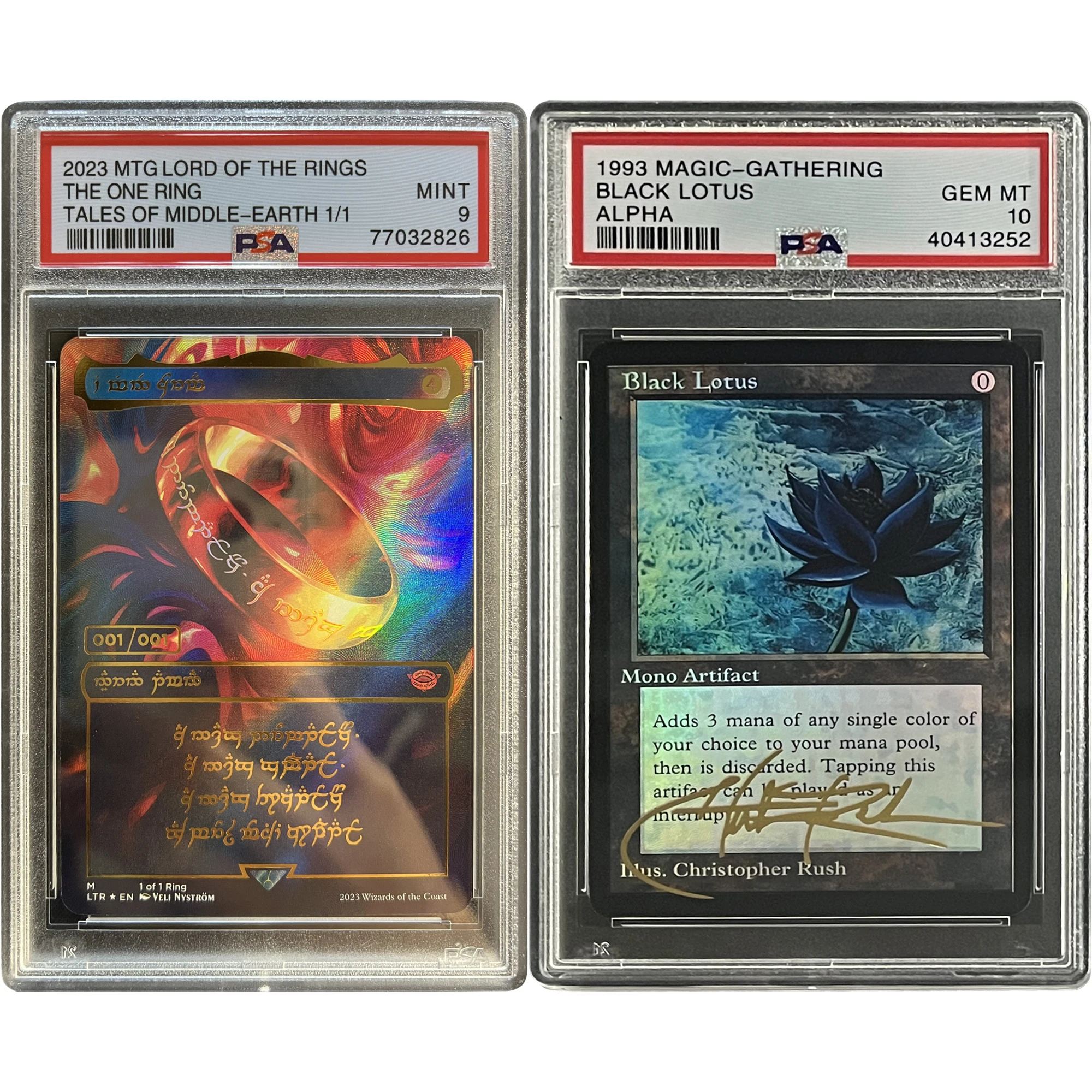 Fai Da Te Tcg Psa Signore Dell'Anello Black Lotus Collection Card Copy Version Rating Card Anime Game Card Gift Toys