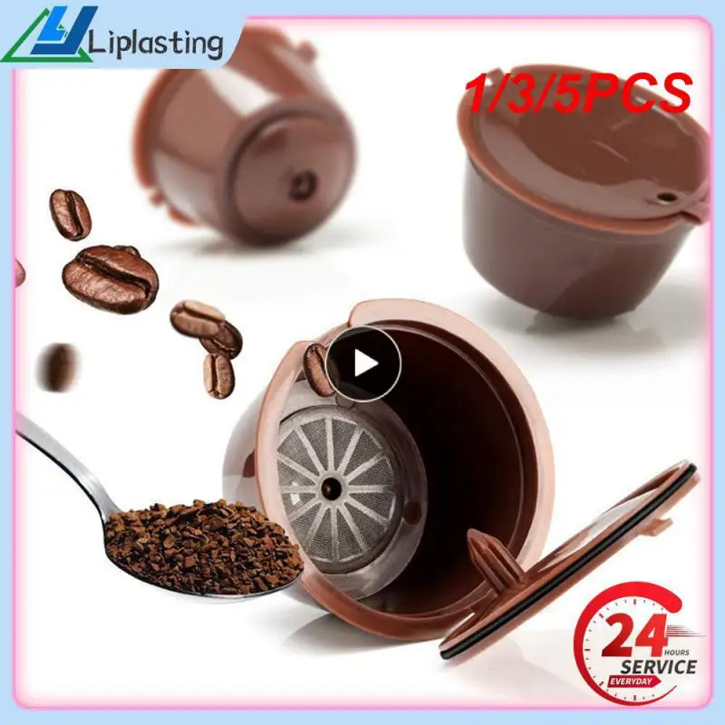 1/3/5 Pz Tazza Filtro Capsula Caffè Riutilizzabile Per Nescafe Dolce Gusto Tappi Riutilizzabili Cucchiaio Pennello Cestini Filtro