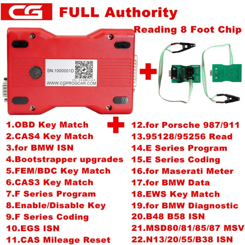 Versione Completa Cgdi Prog Per Bmw Msv80 Strumento Di Diagnosi Programmatore Chiave Automatica Immo Security 3 In 1 Aggiungi Per Funzione Bmw Fem/Edc