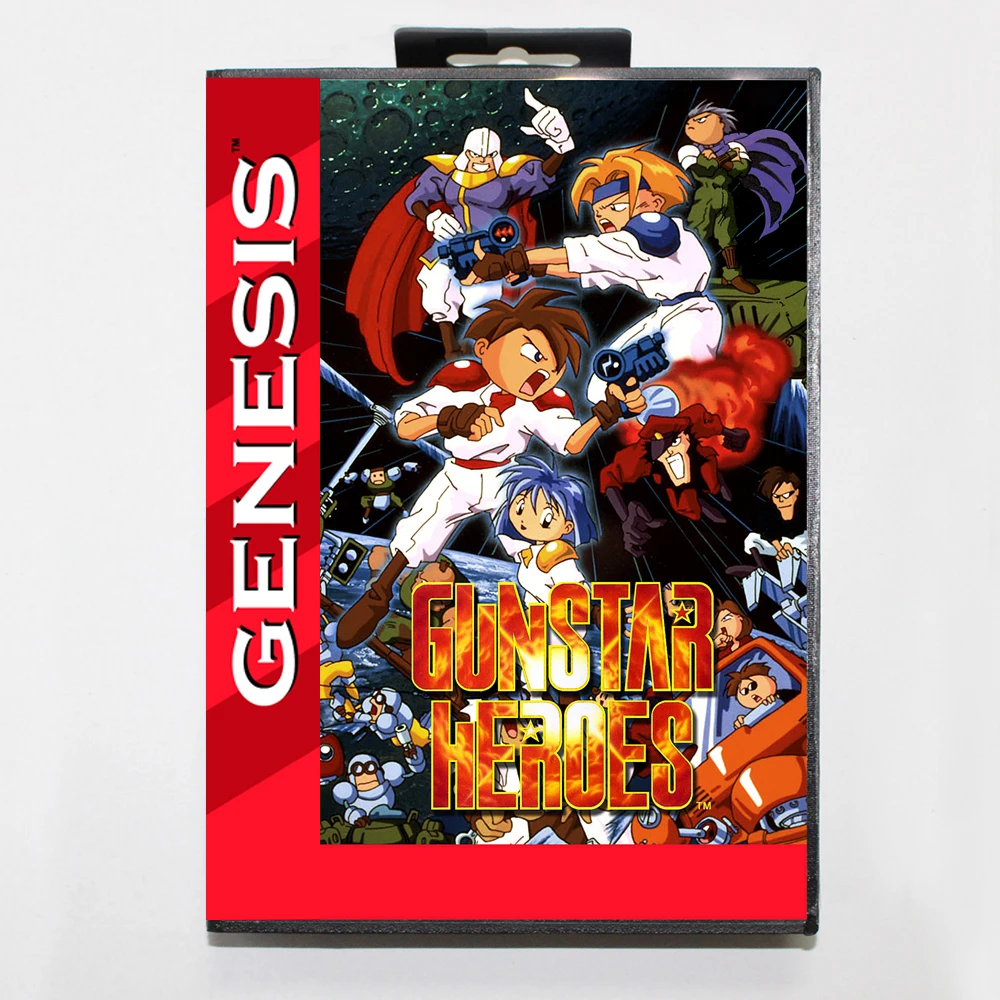 Cartuccia Di Gioco Gunstar Heroes Md Con Scatola Usa Per Sistema Sega Megadrive Genesis A 16 Bit