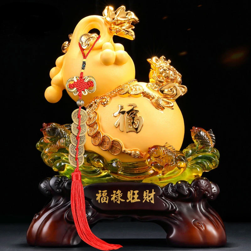 Zhaocai Golden Toad Gourd Decorazione Soggiorno Wine Cabinet Foyer Tv Cabinet Decor Riposizionamento Apertura Ornamenti Regalo