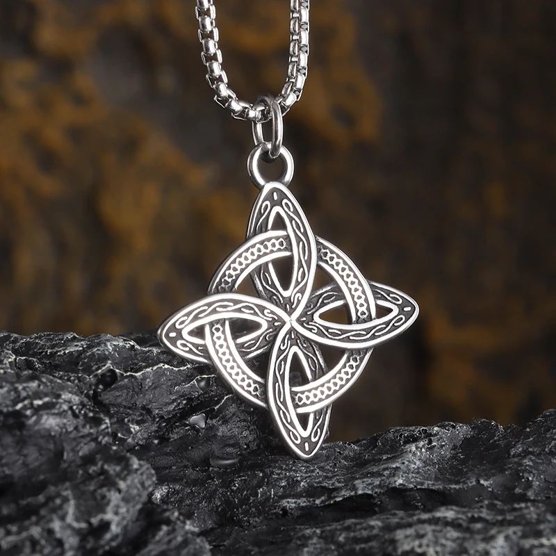 Wiccan Witch \'S Knot Collana Per Le Donne \'S Magic Knot Pagan Pendant Irish Celtic Knot Lucky Amulet Jewelry Gift