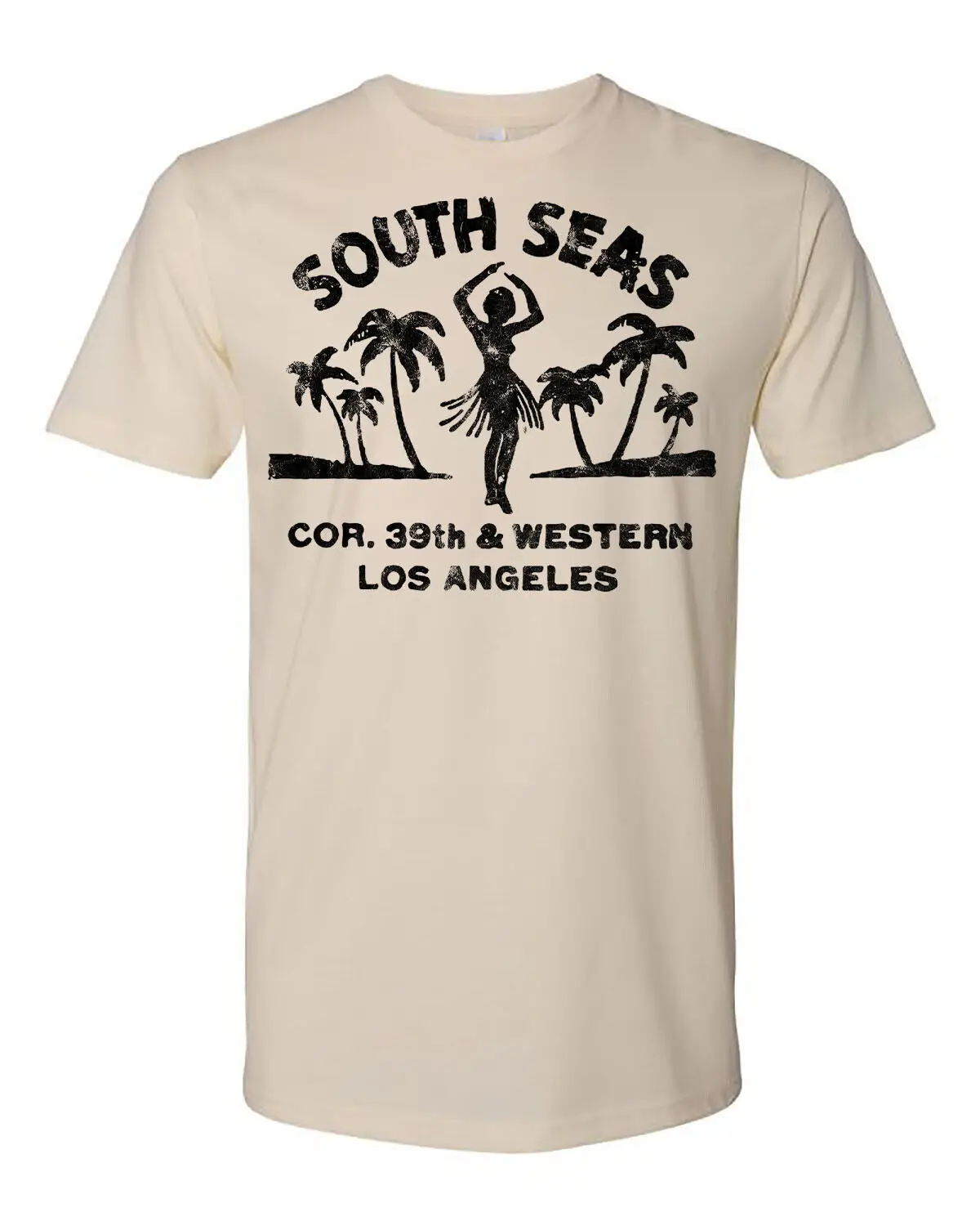 Tiki Tee T Shirt Retro Vtg Art Bar Rum Mug Polynesian South Seas Los Angeles Ca