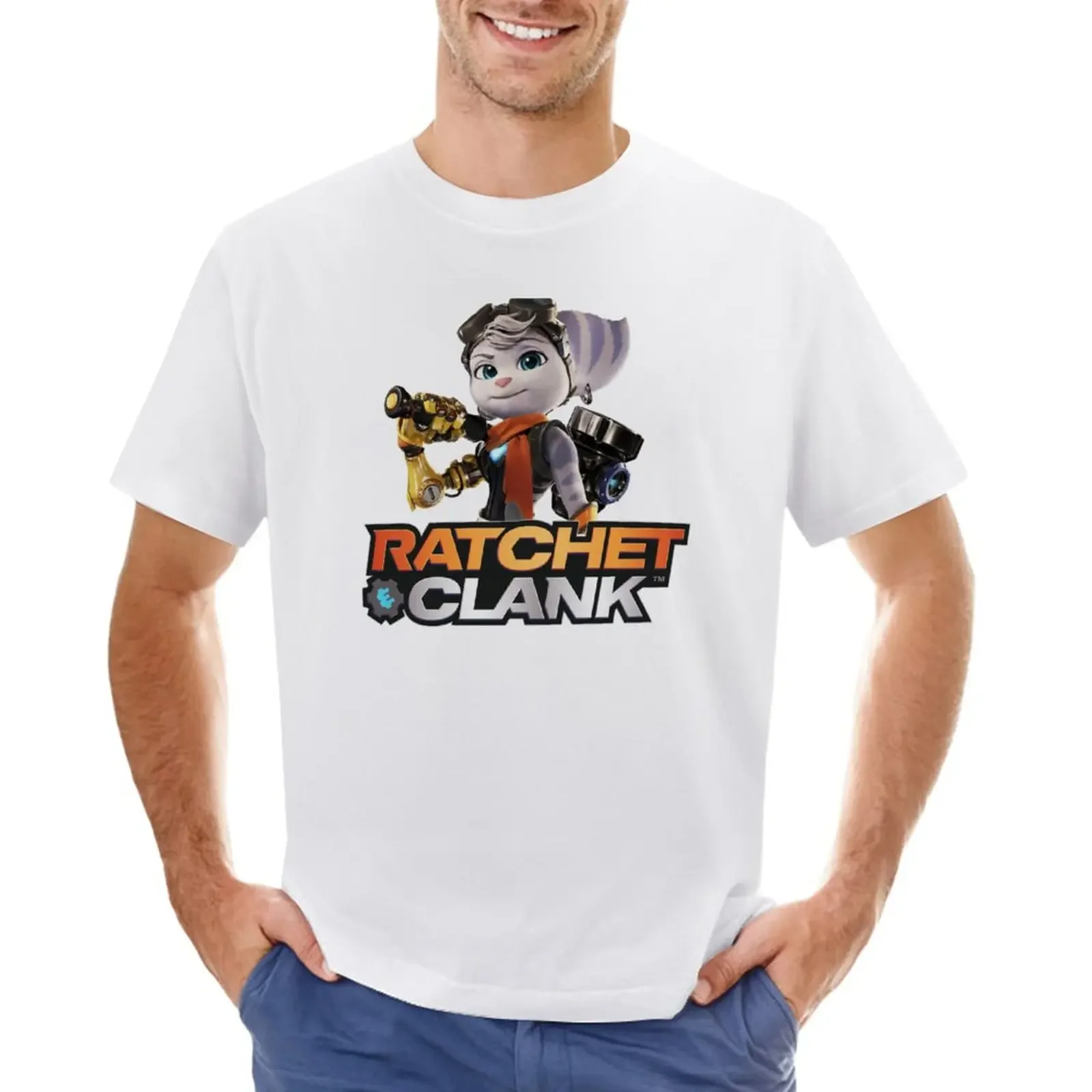 Ratchet & Clank: Rift Apart - Rivet T-Shirt Top Animal Prinfor Boys Graphics Mens Plain T-Shirt
