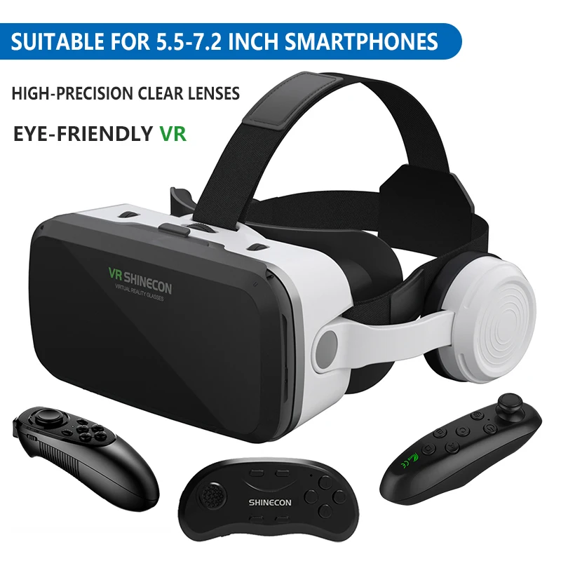 Vr Smart Glasses Headset Casque Camera Cuffie Per Realtà Virtuale Box Accessorio Per Videogiochi Lenti 3D Per Smartphone Telefono Cellulare
