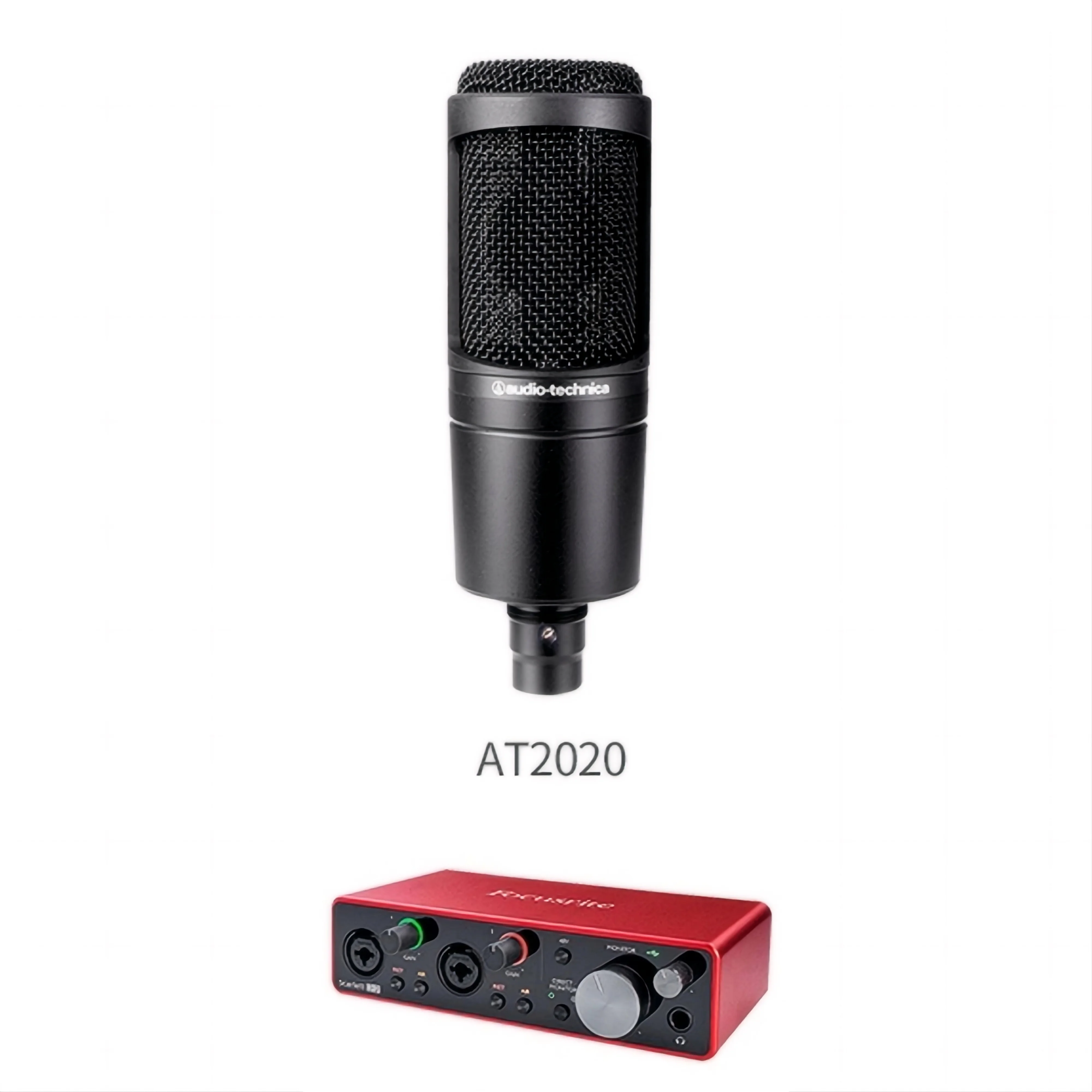 Nuovo Focusrite Scarlett 2 I2 Studio 3Rd Gen 2 I2 Interfaccia Audio + At2020/At2035 Microfono A Condensatore, Auricolari M50X + Scheda Audio 2 I2
