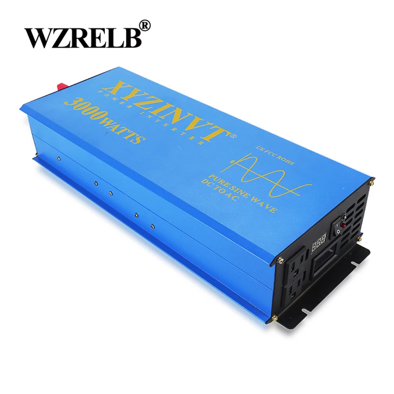 Inverter Di Energia Solare 3000W Inverter A Onda Sinusoidale Pura 12V 220V 12V 24V 48V Dc A 120V 230V 240V Ac Generatore Eolico Convertitore Di Tensio