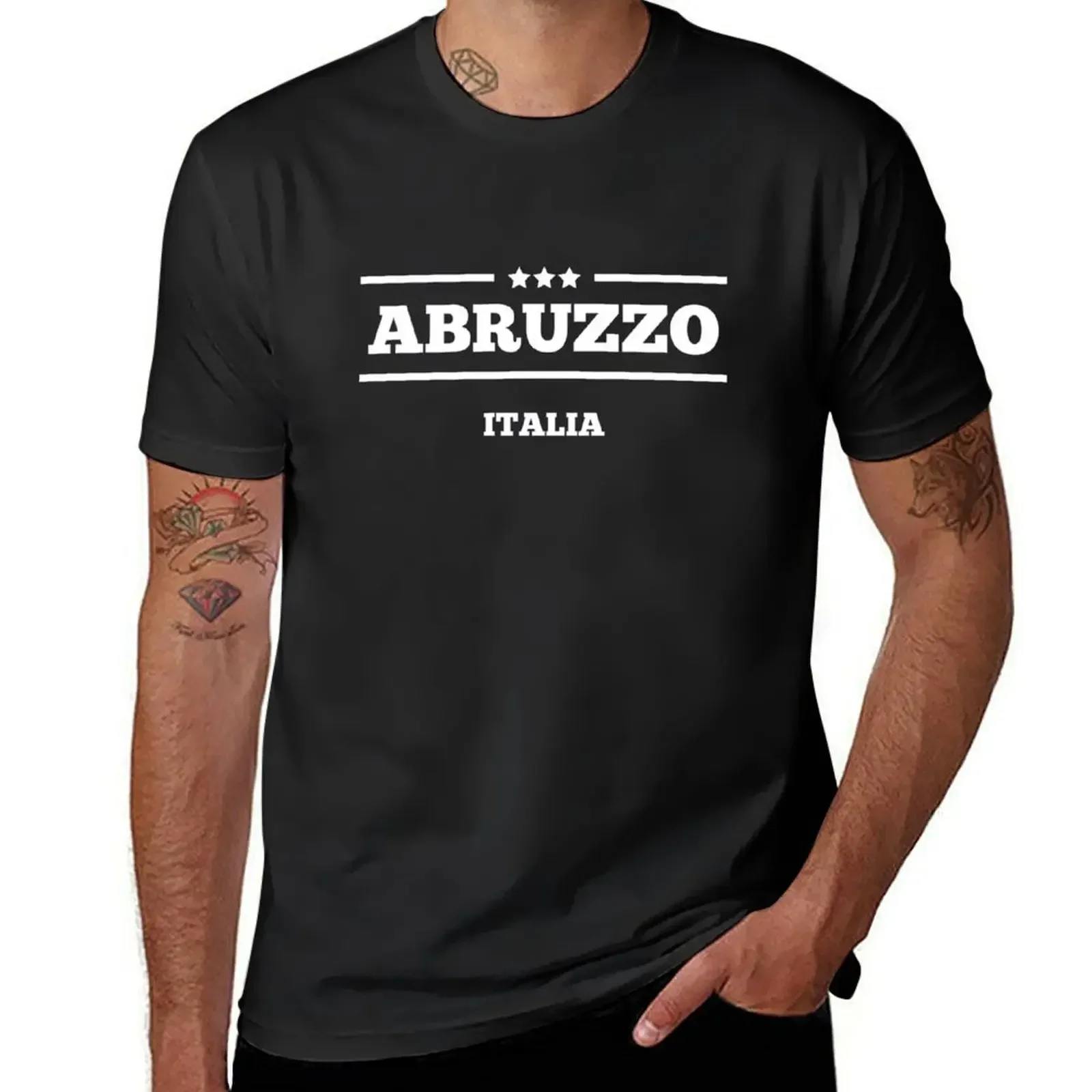 Italia Abruzzo T-Shirt Maglione Regioni Italiane T-Shirt Customs Progetta Le Tue Magliette Pesanti Per Uomo