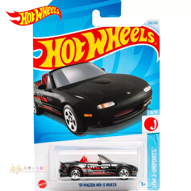 2024E Original Hot Wheels Car 91 Mazda Mx-5 Miata Toy For Boy 1/64 Diecast Alloy Voiture Model Juguetes Collection Regalo Di Compleanno
