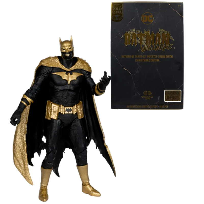 Mcfarlane Toys Batman Of Earth-22 Inflated (Dark Metal) Knightmare Edition (Gold Label) Dc Multiverse, Figure Mobili Da 7 Pollici
