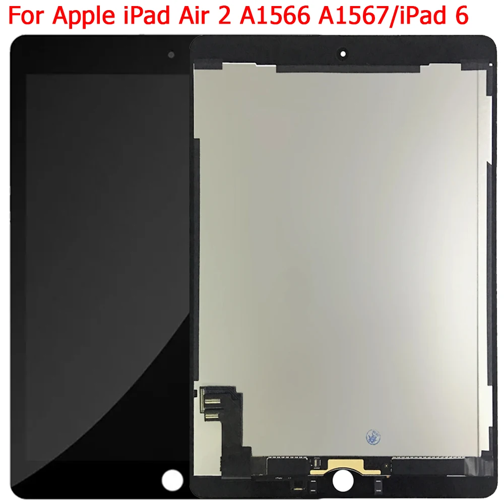 Nuovo Per Apple Ipad Air 2 Air2 Display Lcd Touch Screen 9.7 "Ipad 6 A1566 A1567 Display Lcd Touch Screen Panel Assembly