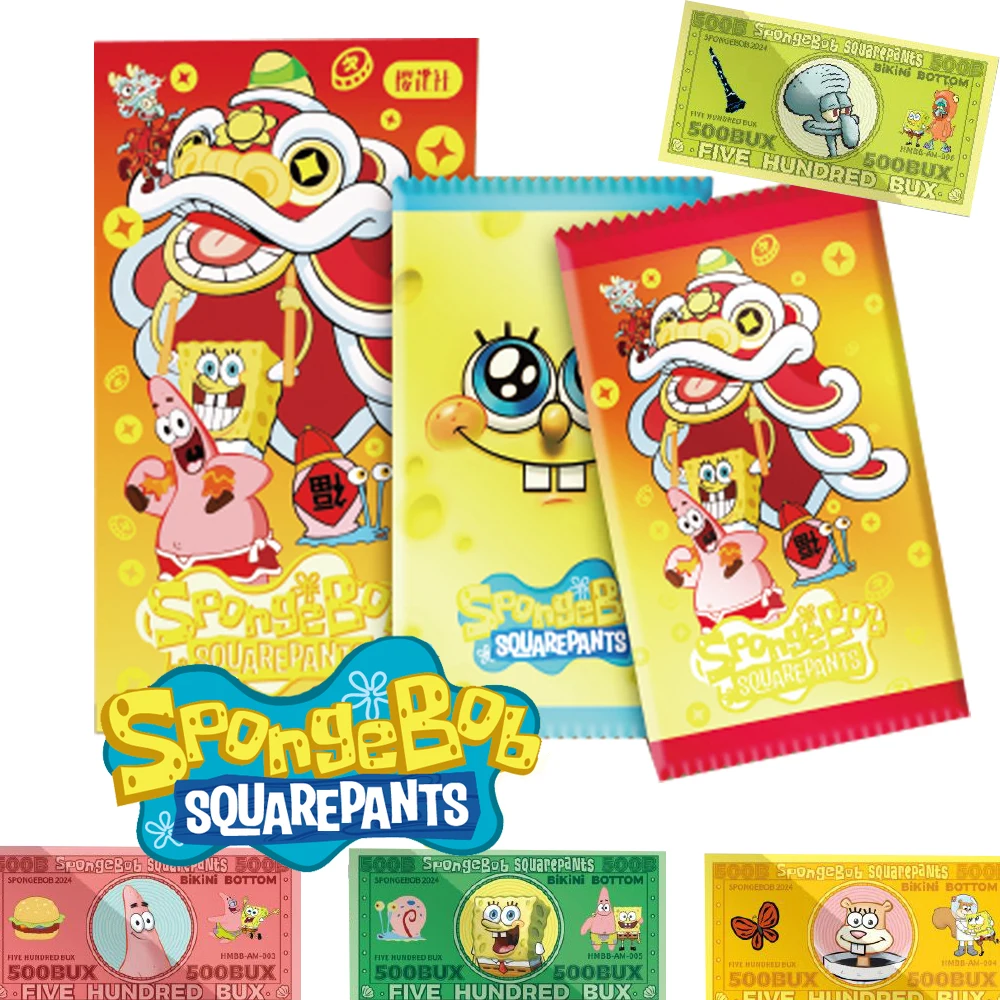 Spongebob Squarepants Collezione Di Carte Crab Castle King'S Today Menu Card Cartoon Burger Periferiche Bambini Hobby Giocattoli Regali