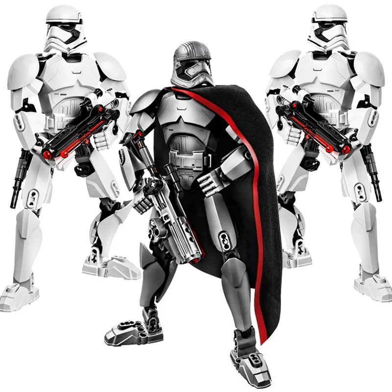 Star War Figura Costruibile Stormtrooper Darth Vader Kylo Ren Chewbacca Boba Jango Fett Generale Grievou Action Figure Toy For Kid